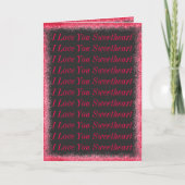 Carte Typographie rouge noire Style moderne Valentines J (Devant)