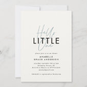 Carte Typographie script moderne bonjour petit un (Devant)