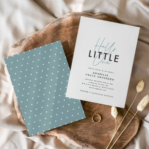 Carte Typographie script moderne bonjour petit un