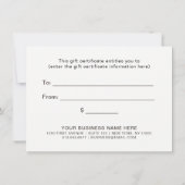 Carte Typographie simple et élégante | Un cadeau pour vo (Dos)