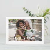 Carte Typographie Simple Gay Enregistrer La Date Mariage (Debout devant)