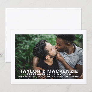 Carte Typographie Simple Gay Enregistrer La Date Mariage