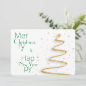 Carte Typographie simple Noël voeux (Debout devant)