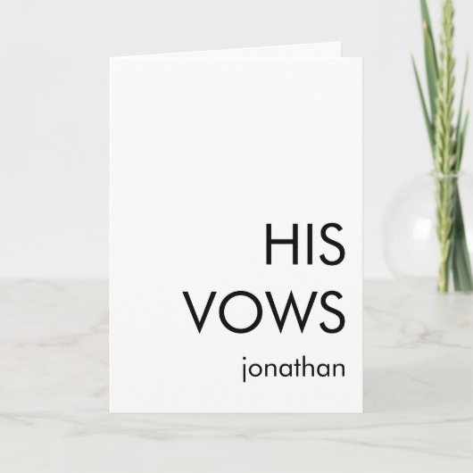 Carte Typographie Simple Personnalisation N'Importe Quel (Devant)