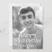 Carte Typographie simple Photo personnalisée Salon d'ann (Devant)