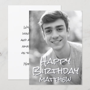 Carte Typographie simple Photo personnalisée Salon d'ann