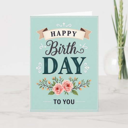 Carte typographique de célébration (Devant)