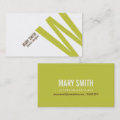 carte typographique de monogramme de 45 degrés (Devant / Derrière)