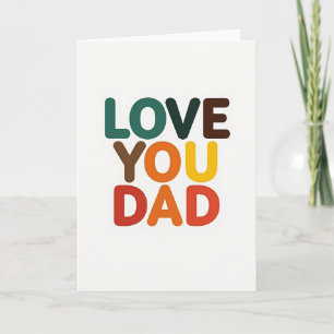 Carte typographique "Je t'aime Papa"