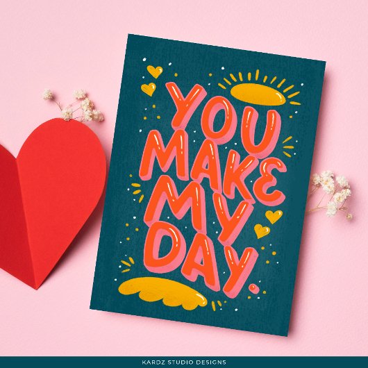 Carte Typography Quote Love Valentine Card