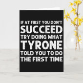 Carte Tyrone Gift Name Personalized Birthday Funny Chris (Fleur jaune)