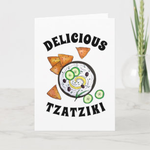 Carte Tzatziki Grec Meze Dip Nourriture Méditerranéenne 