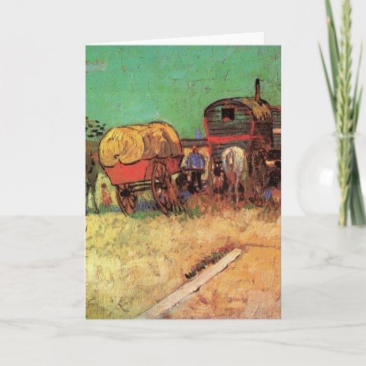 Carte Tziganes avec caravanes par Vincent van Gogh (Devant)