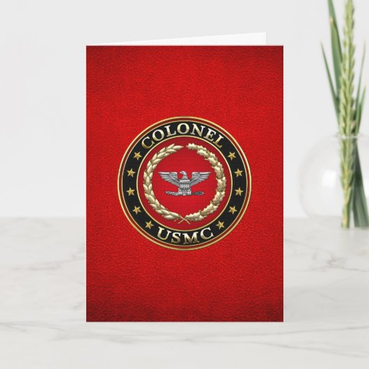 Carte U.S. Marines : Colonel (Col d'usmc) [3D] (Devant)