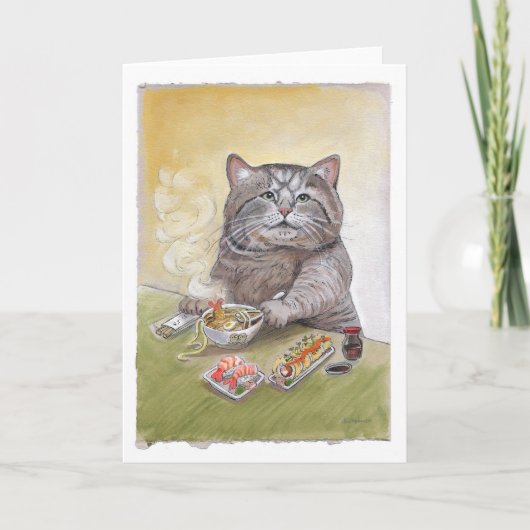 Carte Udon de Tempura de chat de sushi (Devant)