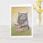 Carte Udon de Tempura de chat de sushi (Fleur jaune)