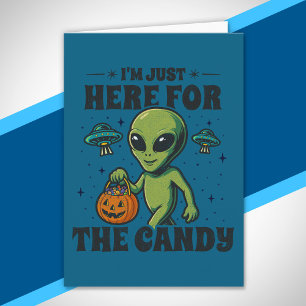 Carte UFO Halloween Pour le Costume d'Alien Drôle de Bon