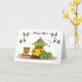 Carte Ugadi heureux (Fleur jaune)