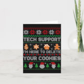 Carte Ugly Christmas Funny Tech Suprt Here To Delete Coo (Devant)