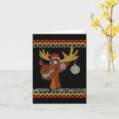 Carte Ugly Christmas Sweater I Merry Christmoose Funny M (Fleur jaune)