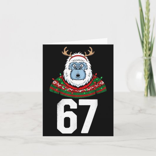 Carte Ugly Christmas Sweater Yeti Gorilla Reindeer 67  (Devant)