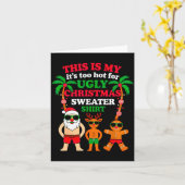 Carte Ugly Christmas Too Hot Christmas  (Fleur jaune)