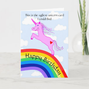 Carte Ugly Unicorn Birthday Card
