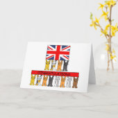 Carte UK Félicitations Cartoon Cats (Fleur jaune)