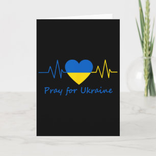 Carte Ukraine Battement de coeur Priez pour le drapeau d