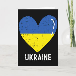 Carte Ukraine Bleu Jaune Cœur Ukrainiennes Femmes Filles