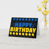 Carte Ukraine Drapeau patriotique Anniversaire (Fleur jaune)