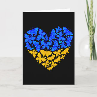 Carte Ukraine Flag Butterfly Heart Vintage Ukrainian Lov