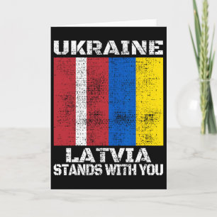 Carte Ukraine Lettonie Vous Soutient Drapeau De Soutien