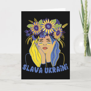 Carte Ukraine Slava Ukraini T-shirt Soutien aux femmes u