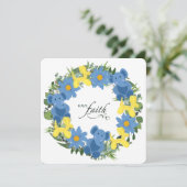 Carte Ukraine Ukrainienne Fleurs de couronne Foi Espoir (Debout devant)