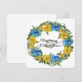 Carte Ukraine Ukrainienne Fleurs de couronne Foi Espoir (Devant / Derrière)