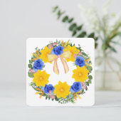 Carte Ukraine Ukrainienne Fleurs de couronne Foi Espoir (Debout devant)