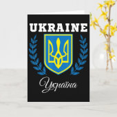 Carte Ukraine Ukrainiens Ukrainien Kiev Trysub Drapeau 5 (Fleur jaune)