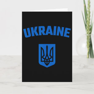Carte Ukraine. Ukrajina Trzub. Trident ukrainien. Bleu A