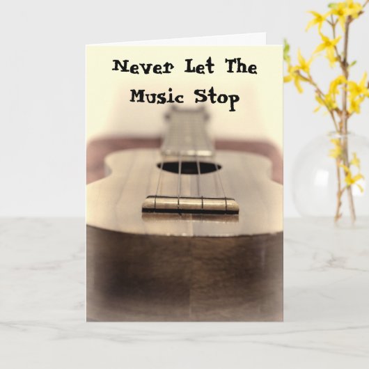 Carte Ukulele (Fleur jaune)