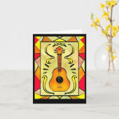 Carte Ukulele (Fleur jaune)