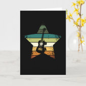 Carte Ukulele Vintage (Fleur jaune)