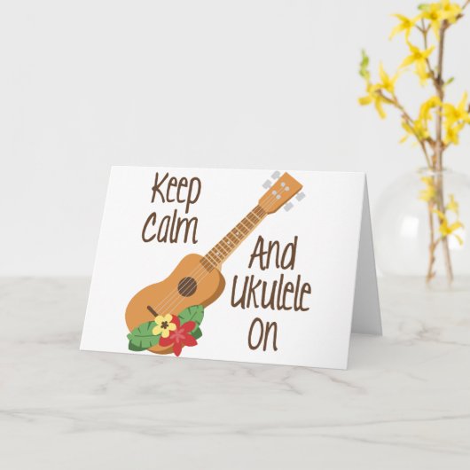 Carte Ukulle (Fleur jaune)