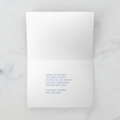 Carte Ultra Modern Bold Bleu Nom Simple Père (Intérieur)