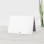 Carte Ultra Modern Bold Grey Nom Fête des pères simple (Dos)