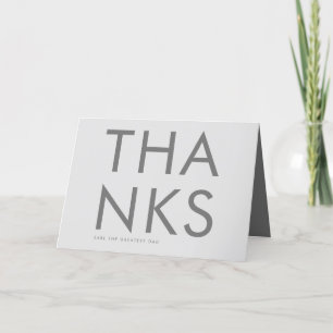 Carte Ultra Modern Bold Grey Nom Fête des pères simple