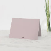 Carte Ultra Moderne Gras Blush Rose Simple Mothers Day (Dos)