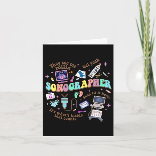 Carte Ultrasound Tech Sonographe Journée nationale des i (Devant)