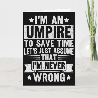 Carte Umpire Funny Sketll Design For An Umpire 