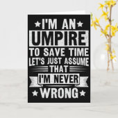 Carte Umpire Funny Sketll Design For An Umpire  (Fleur jaune)